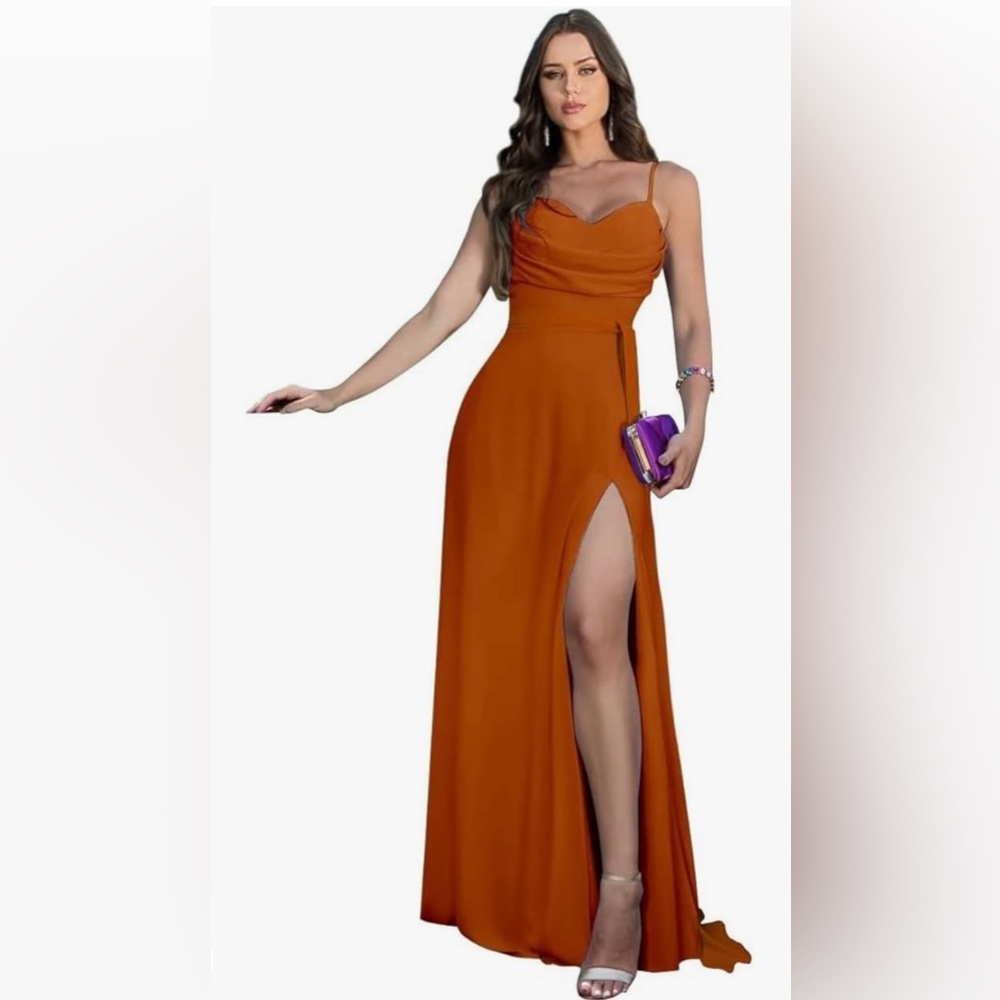 Burnt Orange Formal Dress